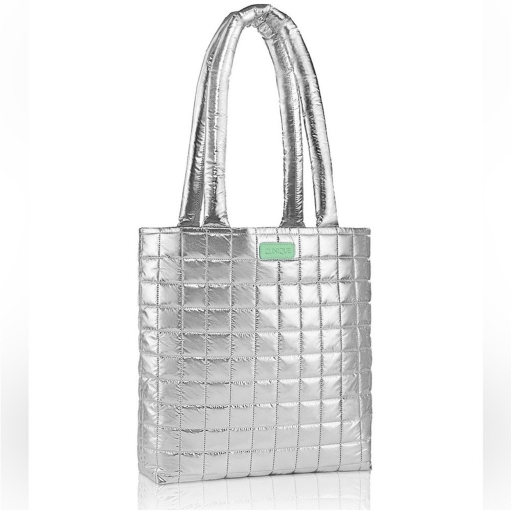 Clinique Silver Tote Bag NEW